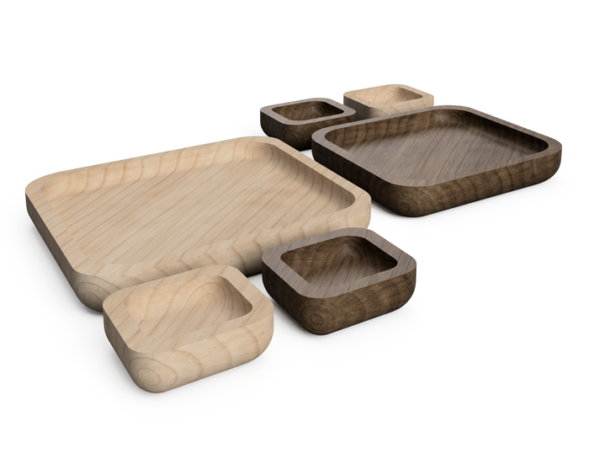 Rhombus Snack Trays DXF Files - Image 2