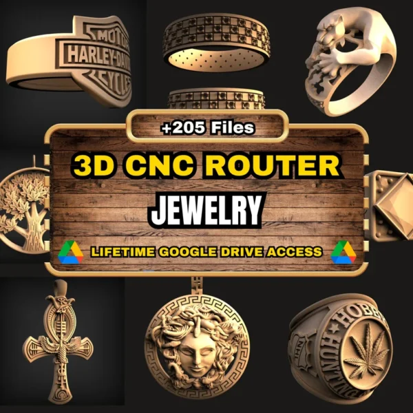 Ultimate Jewelry CNC Pack: 205 STL Files