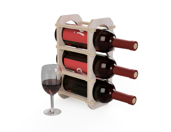 Wine bottle stand DXF file